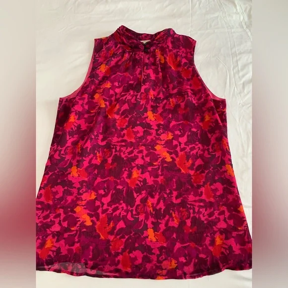 Banana Republic Fuchsia, Pink, Purple and Orange Patterned Tank - Picture 6 of 16
